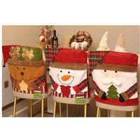 Festive Santa Hat Christmas Chair Covers - Reusable Holiday Dining Decor