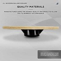 JLL Wooden Balance Board - Core Strength, 360 Motion, Compact Home Gym Equipment