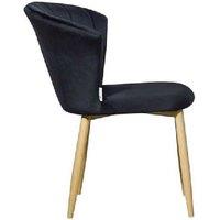 Set of 6 Contemporary Velvet Dining Chairs - Padded, Ergonomic, Metal Frame