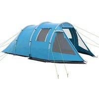 Outsunny 3-4 Person Tunnel Family Camping Tent - Waterproof, UV-Resistant, Lightweight, Blue