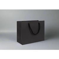 Premium Card Gift Bags with Rope Handles - Black or White (Pack of 5, 14.8cm x 12cm x 7cm)