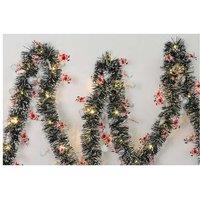 5M Pre-Lit Luxury Christmas LED Garland - Artificial, Warm White Lights, Flexible Decoration