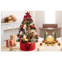 60cm Pre-Lit Artificial Mini Desktop Christmas Tree with LED Lights & DIY Ornaments