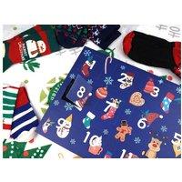 12 Pairs Christmas Socks Advent Calendar Gift Box - Festive Surprise for All Ages