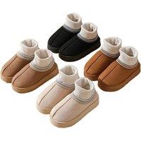 Brown Women's Warm Platform Boots with Plush Fur Interior, 5 Sizes & 4 Stylish Colours