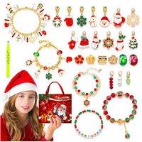 Kids DIY Beaded Bracelet Advent Calendar - 24 Surprises, Christmas Craft Kit