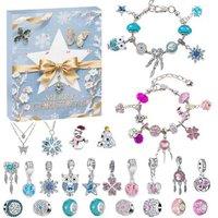 Christmas Jewellery Advent Calendar - 24 Charm Bracelet Surprises for Festive Fun