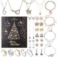 Christmas Jewelry Advent Calendar Gift Box - 24 Surprise Accessories for Women & Teens