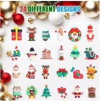 Christmas Toy Advent Calendar Blind Box - 24 Surprise 3D Figure Charms for Kids & Family