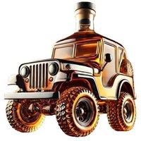Jeep Glass Decorative Whiskey Bottle - Borosilicate Car-Shaped Home Bar Ornament, 300ml