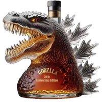 Godzilla Collectible Glass Whiskey Bottle - Decorative Home Bar Ornament, 300ml, Hand-Blown Borosilicate