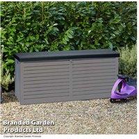 Weatherproof Polypropylene Garden Storage Box with Lockable Sit-On Lid - 531.5L Capacity