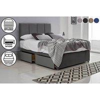 PRICE DROP! Gio Plush Divan Bed with Memory Mattress & Storage