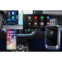 Plug & Play Wireless CarPlay Adapter - Bluetooth 5.0, Apple CarPlay & Android Auto Compatible, Fits Most Factory Car Stereos