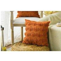 Pumpkin Print Plush Sofa Cushion Cover - 45x45cm Halloween Decor