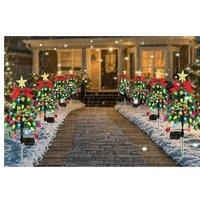 Pre-Lit Outdoor Solar Christmas Tree - 85cm, LED, Weatherproof Festive Yard Light