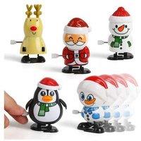 8 Pack Christmas Wind Up Toy Gift Set - Festive Party Favours for Kids & Stocking Fillers