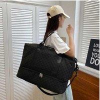Travel Duffel Bag with Shoe Compartment - Waterproof Oxford Holdall, 2-Piece Set, Cabin Approved