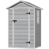 Spacious Garden Plastic Storage Shed with Secure Lockable Door & Window