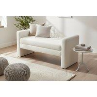 Teddy Upholstered H-Shaped Contemporary Bench - White