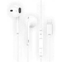 earTECH HIP White Lightning Headphones with Mic - Wired Earbuds for Apple Devices, Ergonomic Fit, Crystal-Clear Sound