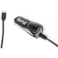 Black Micro USB Car Charger 1200mAh - Universal Fast Charging Power Bank for Android & More, Compact Travel Accessory with Warranty