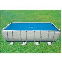 Intex Rectangular Bubble Pool Cover - Heat Retention & Debris Protection, 476x234cm, Outdoor Water Play Accessory