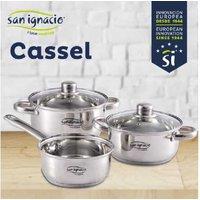 San Ignacio Cassel 5-Piece Stainless Steel Induction Cookware Set - Induction Ready, Modern Design, Multi-Size Pots