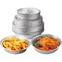 Thickened Aluminium Oven Tin Foil Tray 10 Pack - Multi-Size, Disposable, Oven Safe