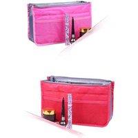 Double Zipper Waterproof Travel Storage Bag - Multi-Compartment Organiser, Lightweight, 28x17x9cm