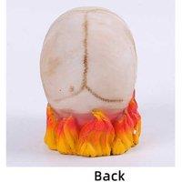 Halloween Skull Resin Ornament Set - Decorative Table Art - 4 Gothic Styles
