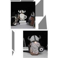 Halloween Gnome Faceless Doll - Black Knight Decorative Plush Ornament, Polyester Fabric, Gothic Style