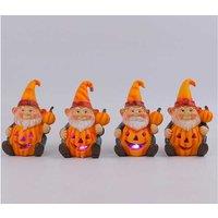Halloween Glowing Resin Gnome Ornament - LED Garden & Home Decor - 4 Styles