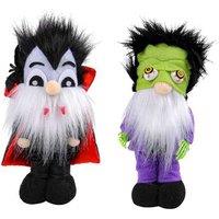 Halloween Horror Home Decor Figure - Durable Plastic & Polyester - Zombie & Vampire Designs