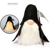 Halloween Colour-Changing Silk Pirate Faceless Doll Ornament - Handcrafted Decorative Accent