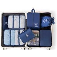 Travel Storage Bag Set of Eight - Waterproof, Lightweight Organiser Pouches