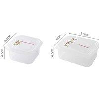 Stackable Plastic Refrigerator Storage Box Set - Food-Grade, Leak-Proof, Clear Compartment Containers