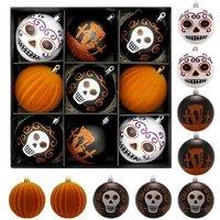 Halloween Scary Skull Plastic Hanging Ornament - Durable Home Decor Accent (24.5cm, Modern Gothic Style)