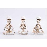 Resin Meditating Skull Tabletop Ornament - Unique Halloween Home Decor