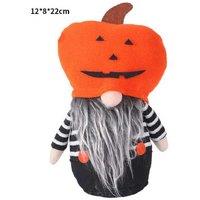 Halloween Monster Pumpkin Hat Doll - Handcrafted Silk Decorative Figurine