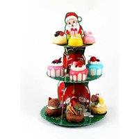 Halloween or Christmas 3-Tier Decorative Cake Stand - Festive Plastic Home Display Tray