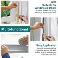 Draft Excluder Strips 10m - Self-Adhesive Weatherproof Foam Tape for Doors & Windows
