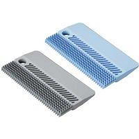 2Pcs 2-in-1 Cat Hair Removal Brushes - TPR, Dual-Sided, Compact Lint & Shedding Tool