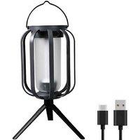 Flickering Flame LED Christmas Lantern with Tripod - Outdoor Solar Festive Lighting, 4 Modes