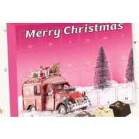 Luxury 24 Piece Chocolate Christmas Advent Calendar w/ Festive Pink Packaging - Perfect for Gifting