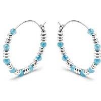 LUXENTER Deli Sterling Silver 925 Hypoallergenic Aquamarine CZ Stud Earrings