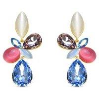 Luxenter Kaya 18ct Gold Drop Earrings - Timeless Polished Finish, Unique Designer Jewellery