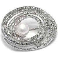 LUXENTER Telah Rhodium-Plated Cubic Zirconia Statement Bracelet - Silver Finish, Adjustable, Bold Style