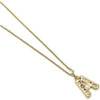 Luxenter 18k Gold Alphabet 'A' Pendant Necklace - Adjustable Chain with Multicoloured Zircon Gemstones