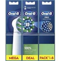 PRICE DROP! Oral-B Pro Cross Action Electric Toothbrush Replacement Heads - 6 Pack, Deep Cleaning for Healthy Gums